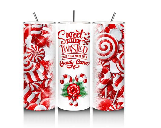 20 OZ SWEET CANDY CANE TUMBLER